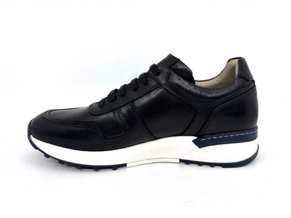 Scott Italian Black Leather Sneaker