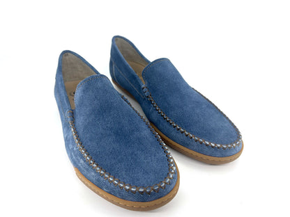 Luxury Men's Denim Italian Leather Loafers