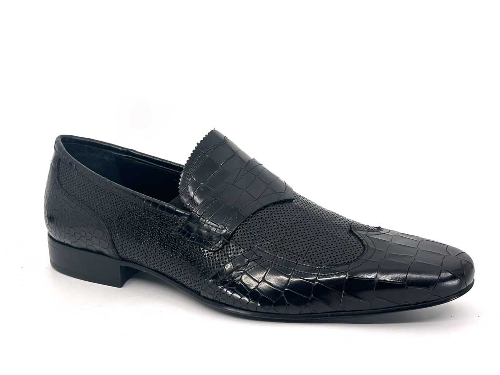 Martin Black Patent Slip on Dress Shoes