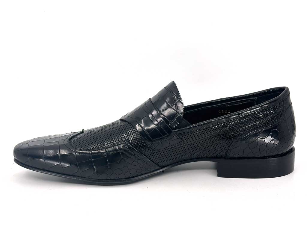 Martin Black Patent Slip on Dress Shoes