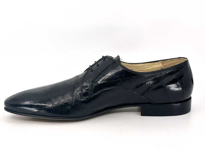 Keith Black Eel Skin Derby Shoe