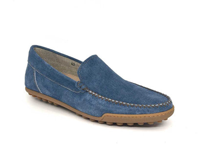 Luxury Men's Denim Italian Leather Loafers