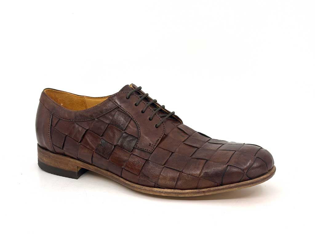 David Brown Woven Derby Shoes