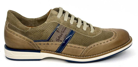 Marco Beige Men's Leather Sneakers