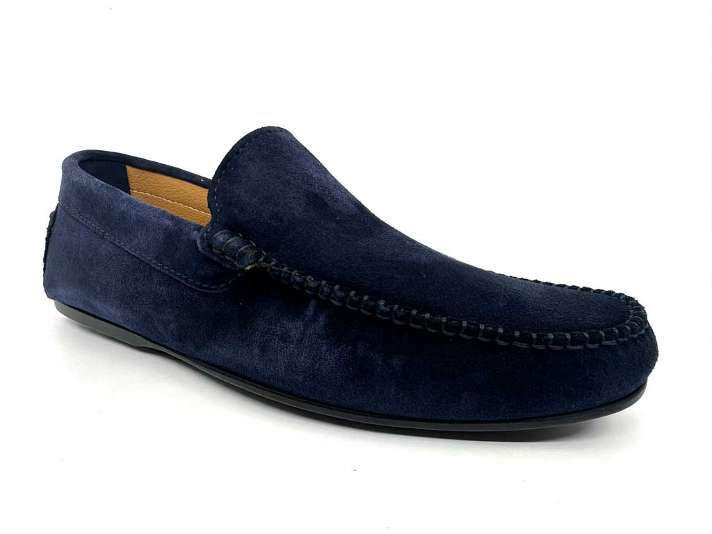 Paul Navy Suede Driving Shoes