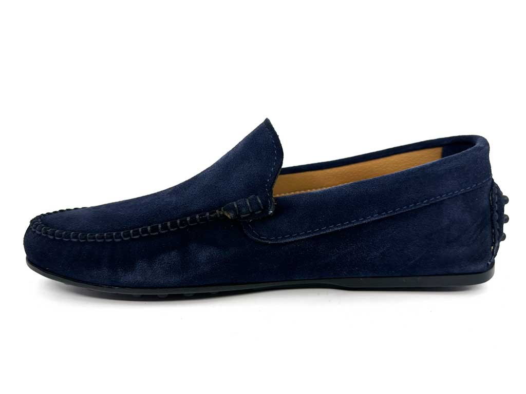 Paul Navy Suede Driving Shoes