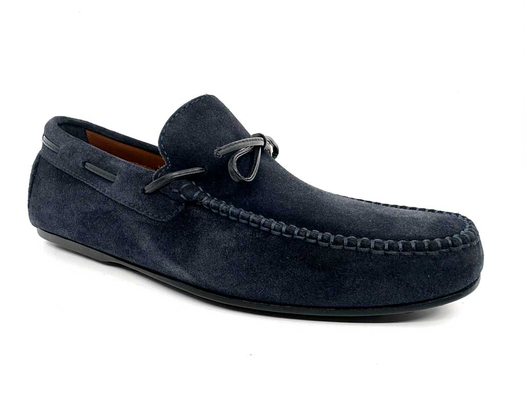 Tristian Navy Suede Driving Shoes