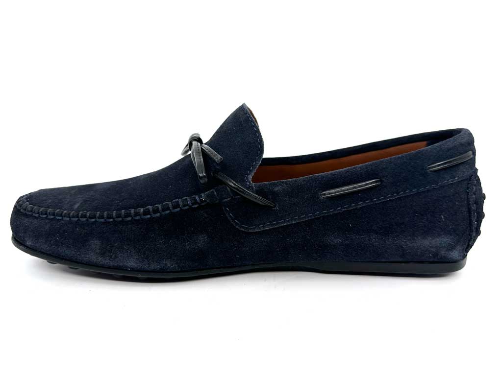 Tristian Navy Suede Driving Shoes