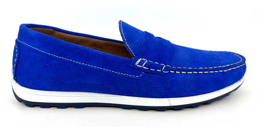 Electric Blue Suede Resort Shoes