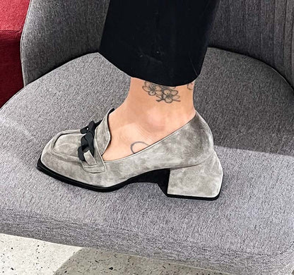 Laura Bellariva Grey Loafers