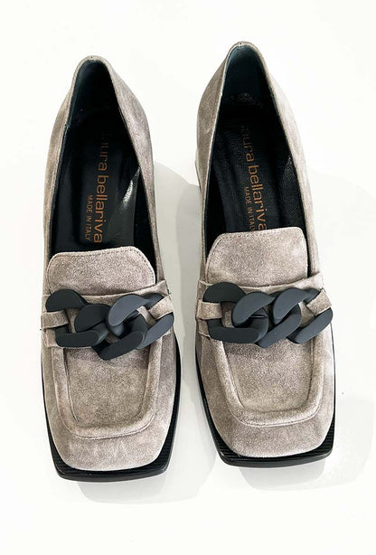 Laura Bellariva Grey Loafers