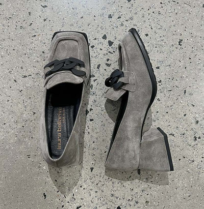 Laura Bellariva Grey Loafers