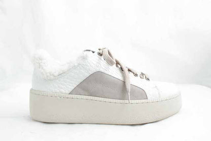 LAURA BELLARIVA - Winter sheep wool sneakers in white