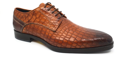 Dominic Croc Tan Derby Shoes