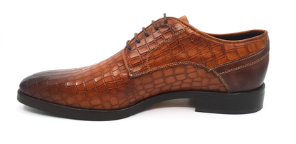 Dominic Croc Tan Derby Shoes