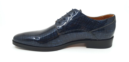 George Patent Blue Dress Shoes