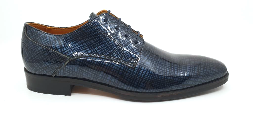 George Patent Blue Dress Shoes