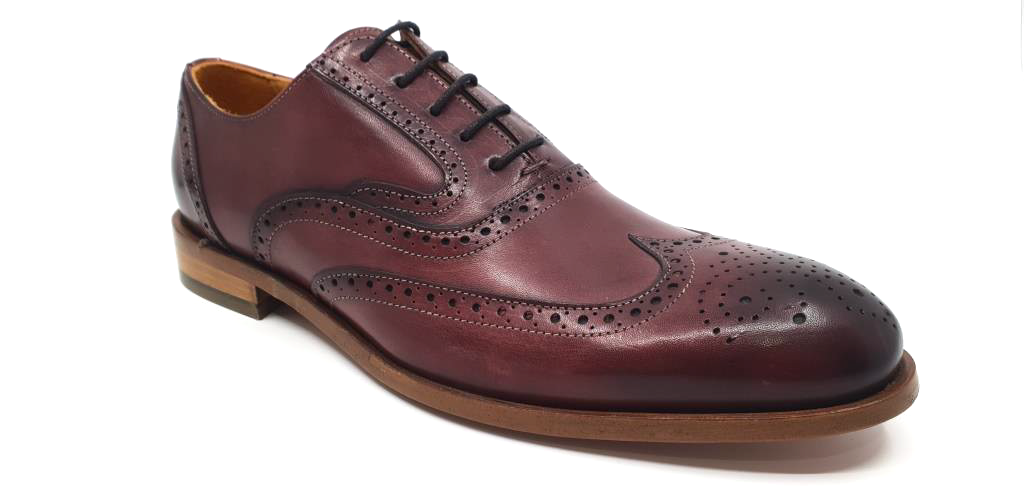 Frank Burgundy Oxford Brogue Shoes