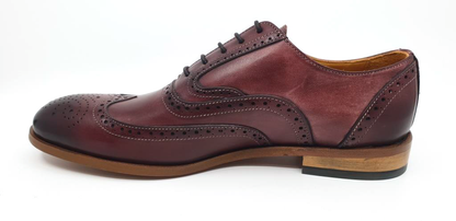 Frank Burgundy Oxford Brogue Shoes