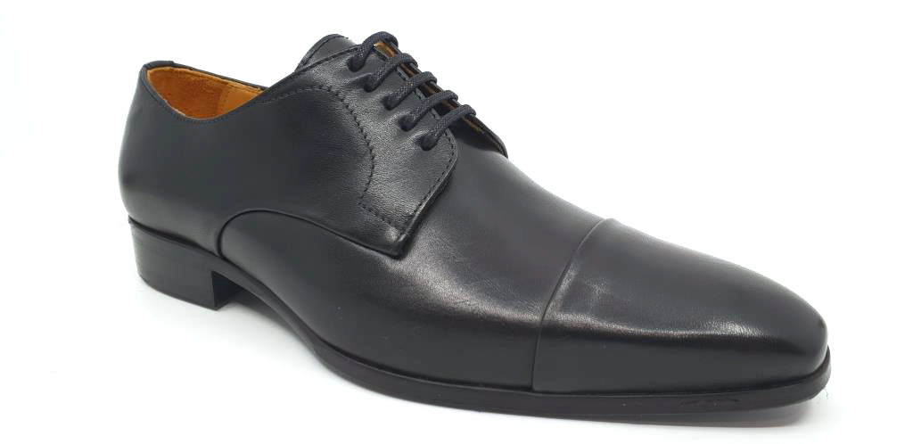 Xavier Black Toecap Dress Shoes