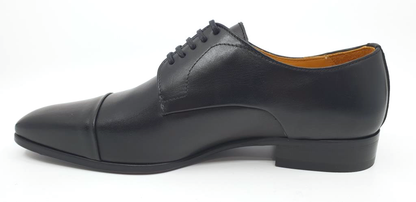 Xavier Black Toecap Dress Shoes