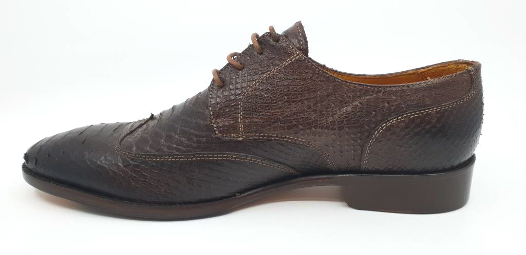 Michael Reptilian Brown Derby Shoes