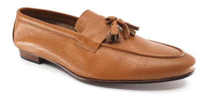 Harrison Tan Leather Tassel Loafer