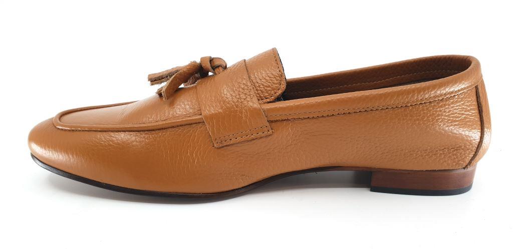 Harrison Tan Leather Tassel Loafer