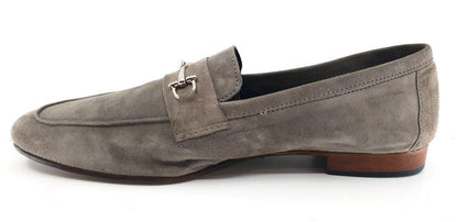 Simon Grey Suede Horsebit Loafer